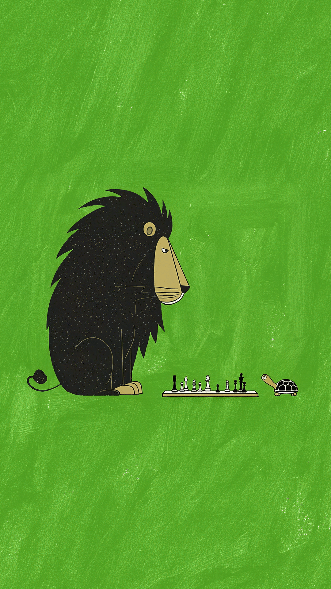 ライオンとカメのチェス対局